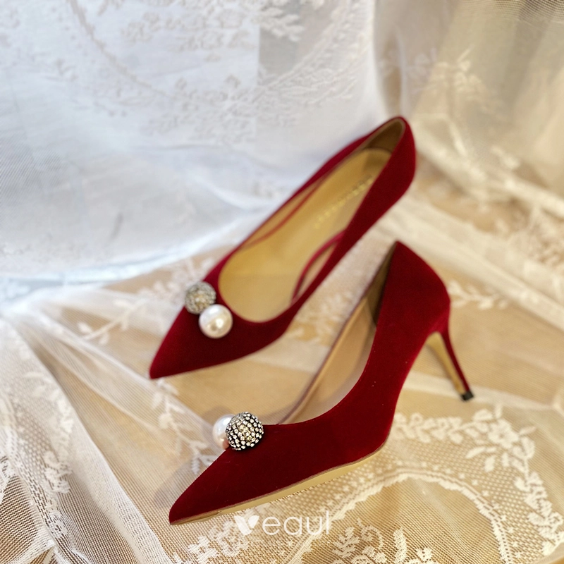 Escarpins bordeaux online mariage