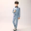 Sky Blue Stripe Long Sleeve Boys Wedding Suits 2022 Body Jewellery Coat Pants Shirt Tie Vest Wedding