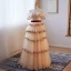 Charming Gold Beading Pearl Rhinestone Prom Dresses 2023 A-Line / Princess Off-The-Shoulder Short Sleeve Backless Floor-Length / Long Formal Dresses