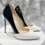 Two Tone Black White Evening Party Pumps 2023 Patent Leather 12 cm Stiletto Heels Pointed Toe Pumps High Heels