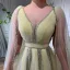 Elegante Salbeigrün Pailletten Ballkleider 2024 A Linie V-Ausschnitt Ärmellos Lange Ball Festliche Kleider