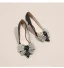 Chic / Beautiful Black Rhinestone Bow Pumps Prom 2022 Leather 6 cm Stiletto Heels Pointed Toe Pumps High Heels