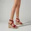 Schöne Schwarz Strassenmode Flechten Sandalen Damen 2022 Knöchelriemen 11 cm Keilabsatz Peeptoes Sandaletten