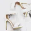 Sexy White Plush Wedding Shoes 2022 Leather 11 cm Stiletto Heels Open / Peep Toe Sandals High Heels