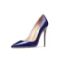 Chic / Belle Bleu Roi Cuir Verni Bureau OL Escarpins 2022 Cuir 10 cm Talons Aiguilles À Bout Pointu Escarpins Talons Hauts