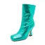 Glitzernden Lindgrün Cocktail Stiefel Damen 2022 9 cm Stilettos Quadratische Zehe Stiefel