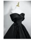 Vintage / Retro Black Prom Dresses 2025 Ball Gown Strapless Sleeveless Backless Floor-Length / Long Prom Formal Dresses
