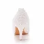 Chic / Beautiful White Pearl Lace Flower Wedding Shoes 2022 7 cm Stiletto Heels Pointed Toe Wedding Pumps High Heels