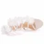 Sexy Charmant Weiß Applikationen Knöchelriemen Brautschuhe 2023 10 cm Stilettos Peeptoes Hochzeit Sandaletten Hochhackige