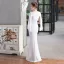 Sparkly Black Sequins Evening Dresses 2022 Trumpet / Mermaid Scoop Neck 1/2 Sleeves Floor-Length / Long Evening Party Formal Dresses