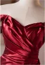 Charming Burgundy Beading Tassel Prom Dresses 2026 Trumpet / Mermaid Off-The-Shoulder Short Sleeve Floor-Length / Long Formal Dresses