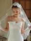 Élégant Blanche En Dentelle Fleur Voile De Mariée Gants Mariage Voile De Mariée 2025 Tulle