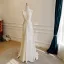 Fashion Sexy Ivory Evening Dresses 2026 A-Line / Princess Halter Sleeveless Backless Floor-Length / Long Formal Dresses