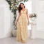 Chic / Beautiful Lace Flower Dusky Pink Prom Dresses 2024 A-Line / Princess V-Neck Sleeveless Backless Floor-Length / Long Prom Formal Dresses