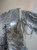 Sparkly Silver Pearl Sequins Evening Dresses 2023 Trumpet / Mermaid Off-The-Shoulder Bow Sleeveless Backless Sweep Train Evening Party Formal Dresses
