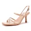 Sexy Beige Evening Party Womens Sandals 2022 7 cm Stiletto Heels Open / Peep Toe Sandals High Heels
