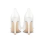 Stijlvolle Witte Parel Rhinestone Bruidsschoenen 2024 Leer 10 cm Naaldhakken / Stiletto Spitse Neus Huwelijk Pumps Hoge Hakken