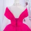 Fancy Fuchsia Beading Butterfly Sequins Prom Dresses 2024 Ball Gown High Neck Long Sleeve Backless Floor-Length / Long Prom Formal Dresses