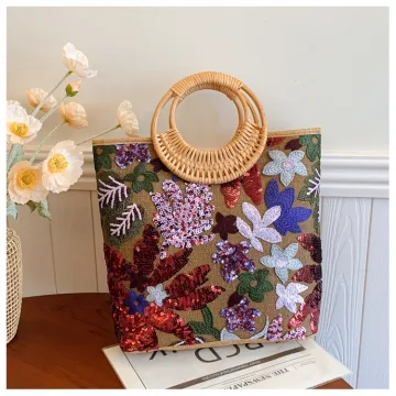 Chic Belle Violet Brodé Paillettes Tresser Vêtement De Rue Pochette 2025
