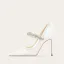 Elegante Weiß Strass Pailletten Brautschuhe 2025 10 cm Stilettos Spitzschuh Hochzeit Hochhackige