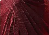 Chic / Beautiful Burgundy Backless Split Front Prom Dresses 2024 Trumpet / Mermaid Off-The-Shoulder Sleeveless Court Train Prom Formal Dresses