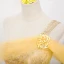 Chic / Belle Jaune Perlage Paillettes Robe De Bal 2022 Robe Boule Une épaule Sans Manches Dos Nu Longue Promo Robe De Ceremonie