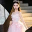 Lovely Blushing Pink Appliques Birthday Flower Girl Dresses 2025 Ball Gown Scoop Neck Sleeveless Floor-Length / Long