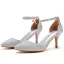 Bling Bling Gold Pailletten Abend Damenschuhe 2024 Knöchelriemen 7 cm Stilettos Spitzschuh Sandaletten Hochhackige