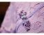 Vintage / Retro Chinese style Lavender Pearl Lace Flower Street Wear Tea-length Cheongsam 2024 Trumpet / Mermaid High Neck Short Sleeve