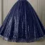 Vintage / Retro Dark Green Beading Pearl Sequins Prom Dresses 2025 Ball Gown Square Neckline Long Sleeve Backless Floor-Length / Long Formal Dresses