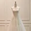 High-end Champagne Handmade  Lace Flower Wedding Dresses 2026 A-Line / Princess Spaghetti Straps Sleeveless Backless Bow Floor-Length / Long Wedding