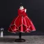 Fashion Burgundy Birthday Cascading Ruffles Flower Girl Dresses 2023 Ball Gown Scoop Neck Sleeveless Backless Bow Tea-length Flower Girl Dresses