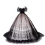Élégant Noire Robe De Bal 2022 Robe Boule V-Cou Manches Courtes Dos Nu Longue Promo Robe De Ceremonie