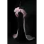 Fashion Black Flower Velvet Prom Dresses 2024 Trumpet / Mermaid Strapless Sleeveless Backless Bow Sweep Train Prom Formal Dresses