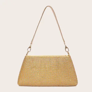 Sparkly Gold Fashion Rhinestone Evening Party Clutch Bags 2023