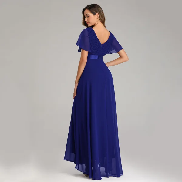 Modest Simple Black Bridesmaid Dresses 2023 A-Line Princess V-Neck Short Sleeve Backless Modest Simple Black Bridesmaid Dresses 2023 A-Line Princess V-Neck Short Sleeve Backless