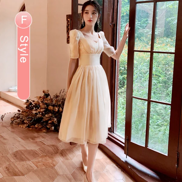 Modest / Simple Grey Bridesmaid Dresses 2022 A-Line / Princess Short Sleeve Backless Floor-Length / Long Bridesmaid Wedding Party Dresses