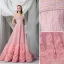 High End Rosa Abendkleider 2022 A Linie Off Shoulder Handgefertigt Perlenstickerei Strass Pailletten Ärmellos Rückenfreies Rüschen Sweep / Pinsel Zug Abend Festliche Kleider