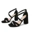 Charmant Argenté Soirée Sandales Femme 2022 X-Strap 9 cm Talons Épais Peep Toes / Bout Ouvert Sandales Talons Hauts