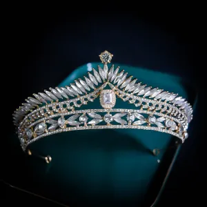 Vintage Retro Gold Rhinestone Alloy Wedding Tiara 2022 Bridal Hair Accessories