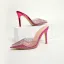 Sexy Summer Silver Evening Party Rhinestone Womens Sandals 2022 10 cm Stiletto Heels Pointed Toe Sandals High Heels