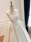 High End Schlicht Ivory / Creme Perlenstickerei Satin Brautkleider / Hochzeitskleider 2026 A Linie Bandeau Ärmellos Rückenfreies Lange