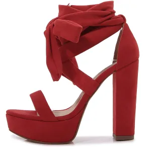Mode Bordeaux Cocktail Sandales Femme 2022 Bride Cheville 12 Cm Talons Épais Peep Toes Bout Ouvert Sandales Talons Hauts