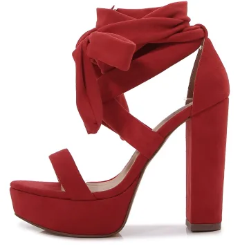 Mode Bordeaux Feest Sandalen Dames 2022 Enkelband 12 Cm Dikke Hak Peep Toe Sandalen Hoge Hakken