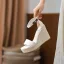 Chic / Beautiful Orange Street Wear Braid Womens Sandals 2022 Ankle Strap 12 cm Wedges Open / Peep Toe Sandals High Heels