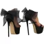 Sexy Schwarz Cocktail Abend Sandalen Damen 2023 Schleife Knöchelriemen 16 cm Stilettos Peeptoes Sandaletten Hochhackige
