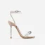 Sexy Charmant Rosa Abend Sandalen Damen 2022 Perle Knöchelriemen 11 cm Stilettos Peeptoes Sandaletten Hochhackige