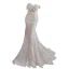 Charmant Ivoire Appliques En Dentelle Fleur Robe De Mariée 2022 Trompette / Sirène Bustier Sans Manches Dos Nu Longue Mariage