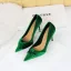 Fashion Dark Green Suede Prom Pumps 2023 10 cm Stiletto Heels Pointed Toe Pumps High Heels