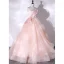 Chic / Beautiful Candy Pink Tassel Prom Dresses 2022 Ball Gown Strapless Sleeveless Backless Floor-Length / Long Formal Dresses